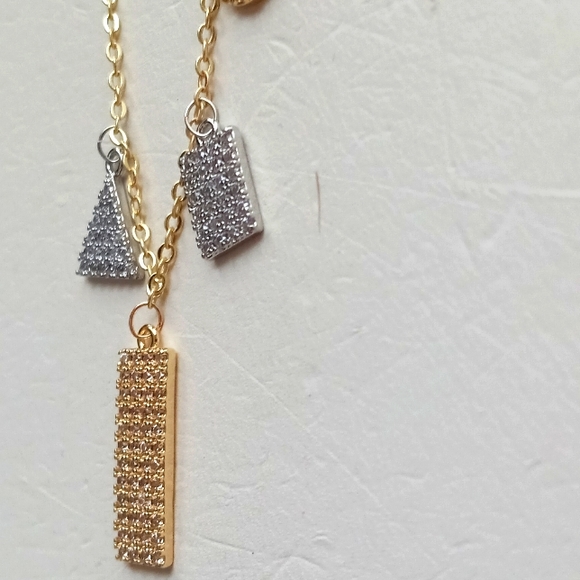 Adornia Gold Plated Sterling Silver Pavé Swarovski Crystal Pendant Neckl… - Picture 8 of 8